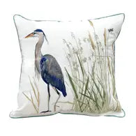 Blue heron outlet pillow