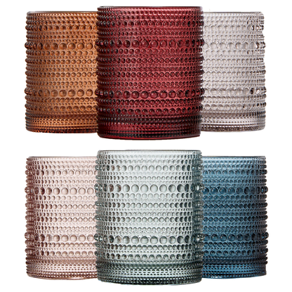 Hobnail Beaded Tumbler Drinking Glasses Set | 6 Set