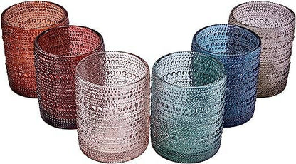 Hobnail Beaded Tumbler Drinking Glasses Set | 6 Set