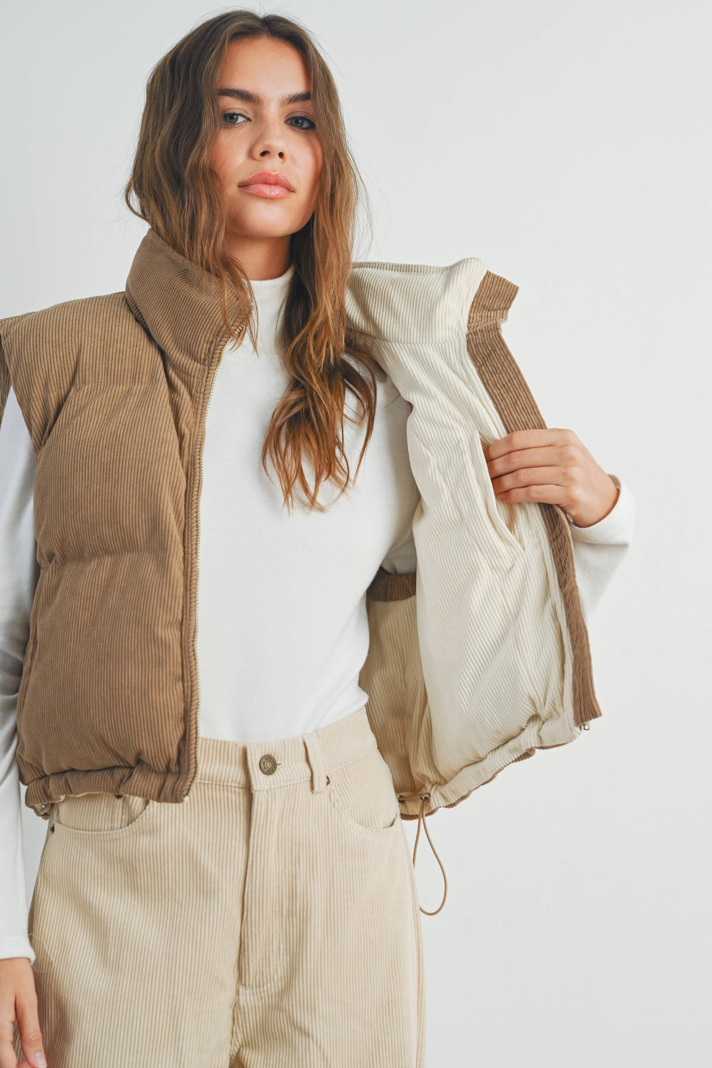 CORDUROY PUFFER VEST