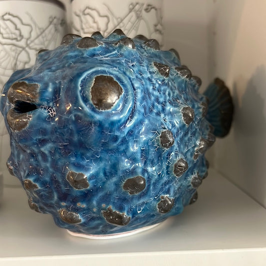 Ceramic puffer fish