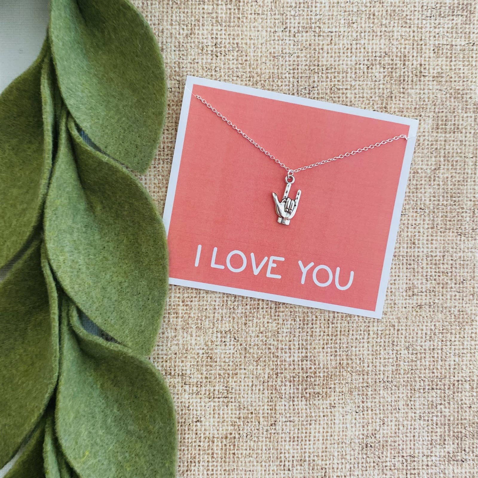 I Love You Sign Necklace: Yellow Gold – Sea Love Portsmouth