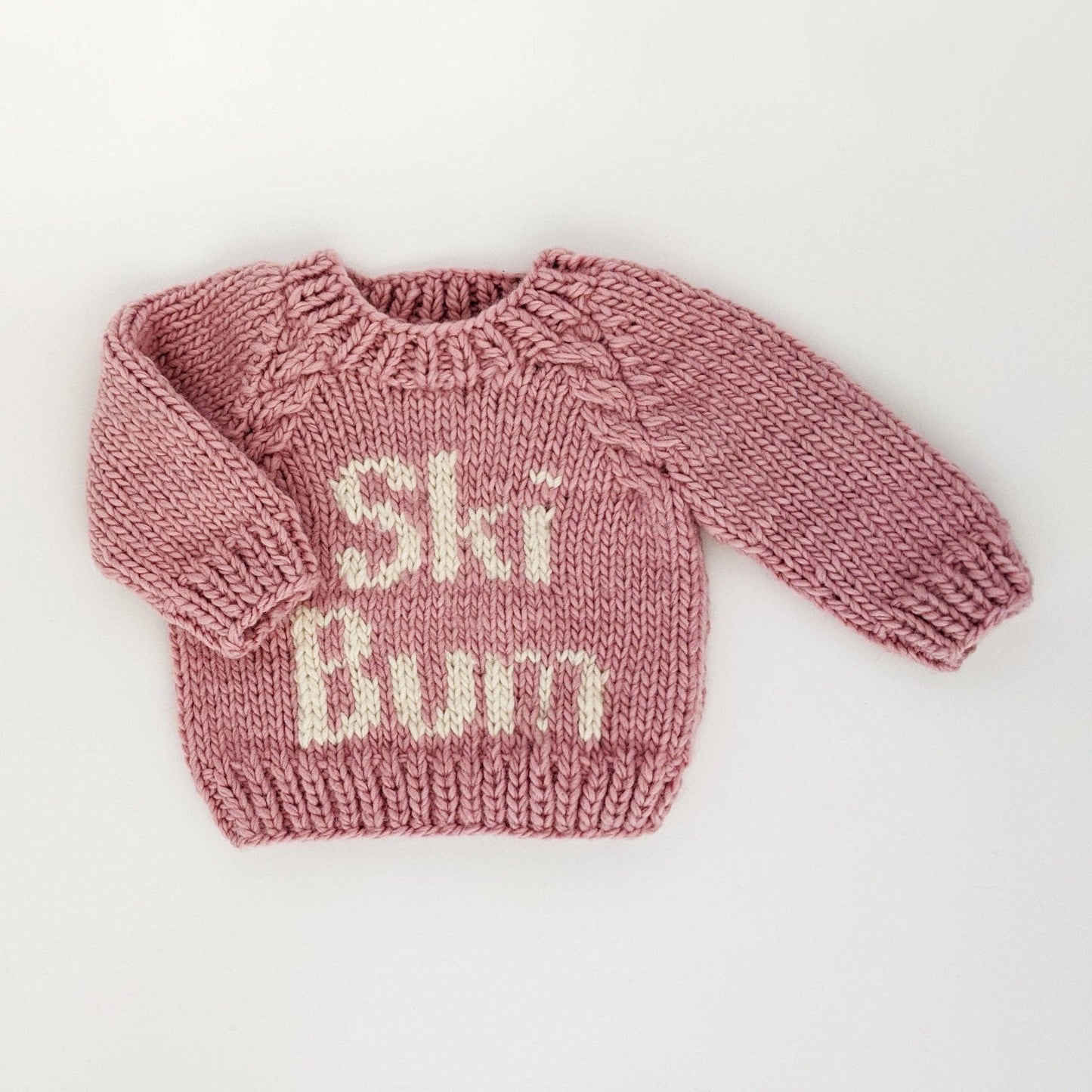 Ski Bum Rosy Crew Neck Sweater Flower Bunny Beanie White/Mul: 18-24 months