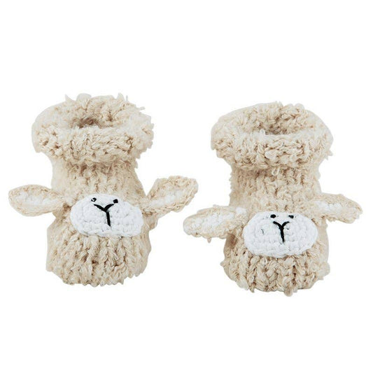 Cream Lamb Knit Booties